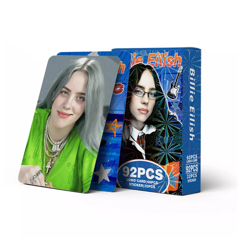 2026 Neu 92 Stück Billie Eilish Europäischer und Amerikanischer Stil Mini-Promi-Fotokarten, Fan-Sammelkarten, Postkarten LOMO-Karten – Detail 6