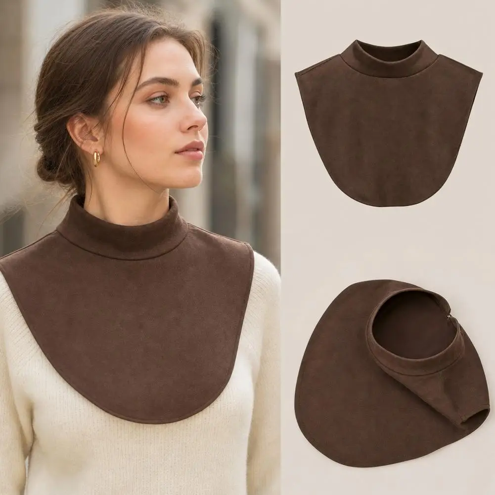 Mock Turtleneck Detachable False Collar Polyester Half-Neck Insert Dickey Half-Neck Detachable Collar for Office Sweaters