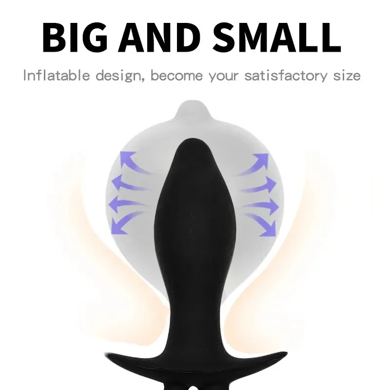 Inflatable Ball Anal Plug Expander With Backflow Preventer Big Dildo Prostate Butt Plug Anus Enema Vaginal Clean BDSM 18 Sex Toy