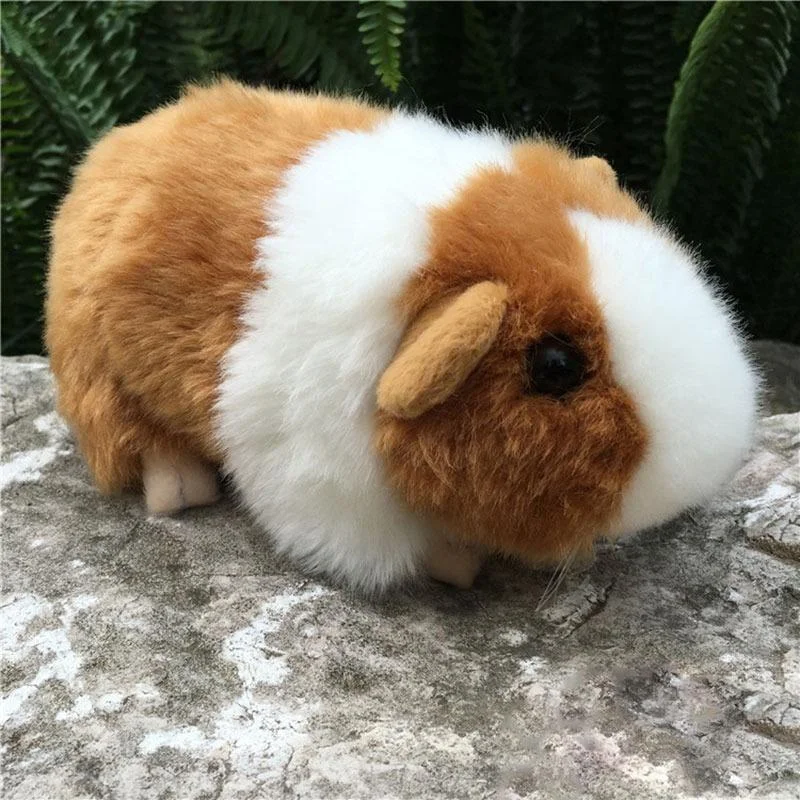 1Pc Real Life Two Color Guinea Pig Plush Toy Lifelike Mouse Rats Stuffed Animal Toys Birthday Educational Gifts for Kids