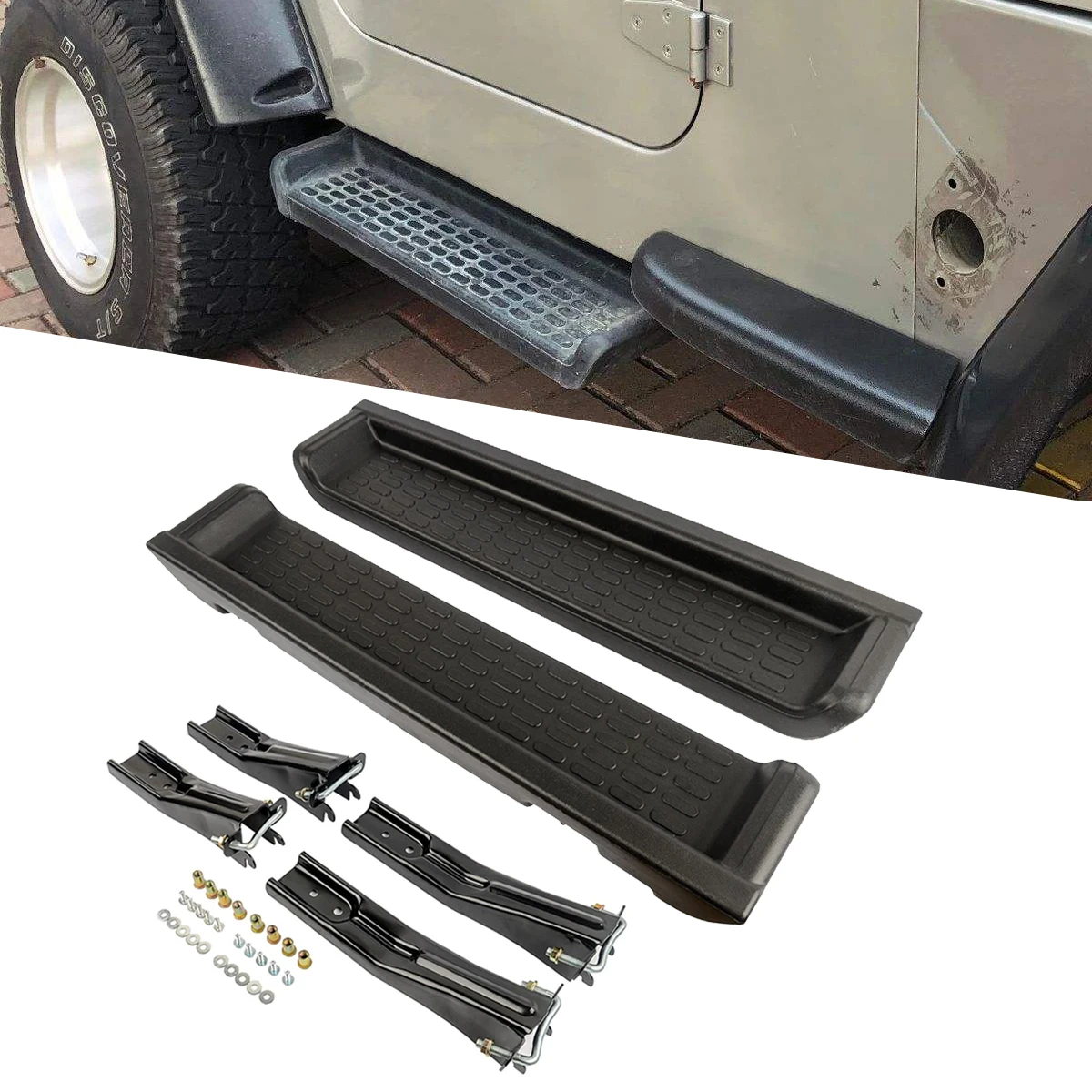 

Running Board Side Step Nerf Bar Car Door Sill Scuff Plate For Jeep Wrangler TJ Unlimited Rubicon Sahara Sport 2Door 2001-2006