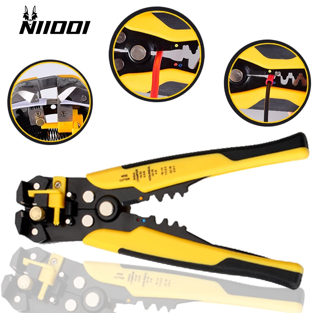 

Wire Stripper Multitool Pliers Automatic Wire Stripping Tool Self-adjusting Cable Cutter Crimper Electrician Repair Hand Tool