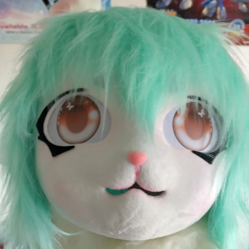 Cosplay Fursuit Headgear Animal Head Cat Mask Furry Kig Paw Comiket Furry Kigurumi Doll Beast Halloween Masquerade Costume - view 5