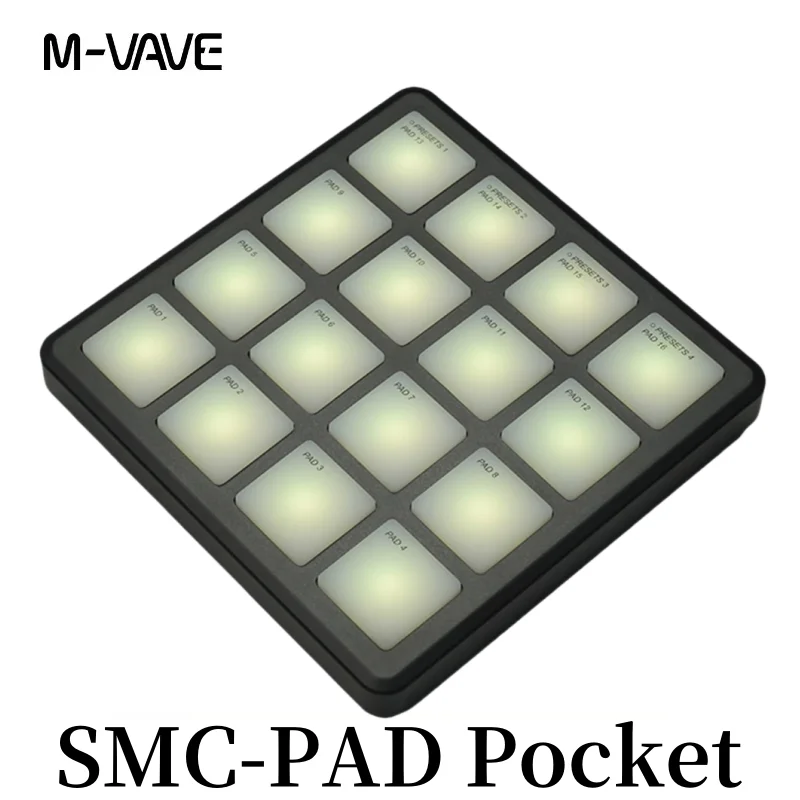 MIDIコントローラー M-VAVE SMC-PAD Amazon.com: M-VAVE Wireless MIDI Controller Pads, 4.1 * 4.1 Inch