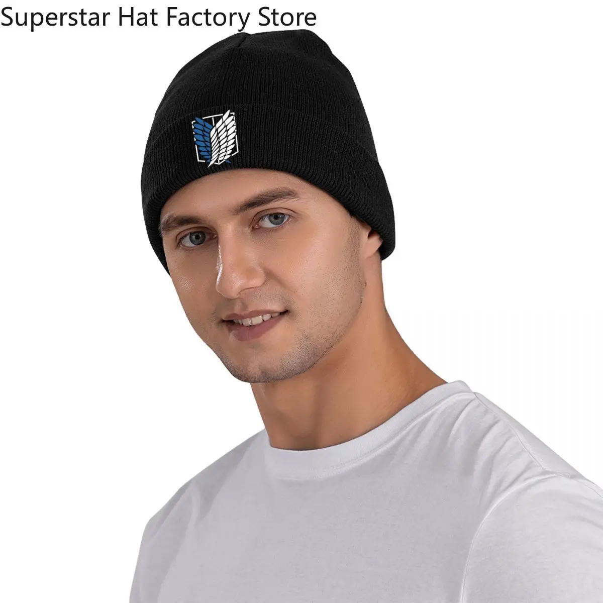 Shingeki No Kyojin Attack On Titan Knit Hat Beanie Winter Hat Warm Hip-hop Wings of Freedom Caps for Men Women