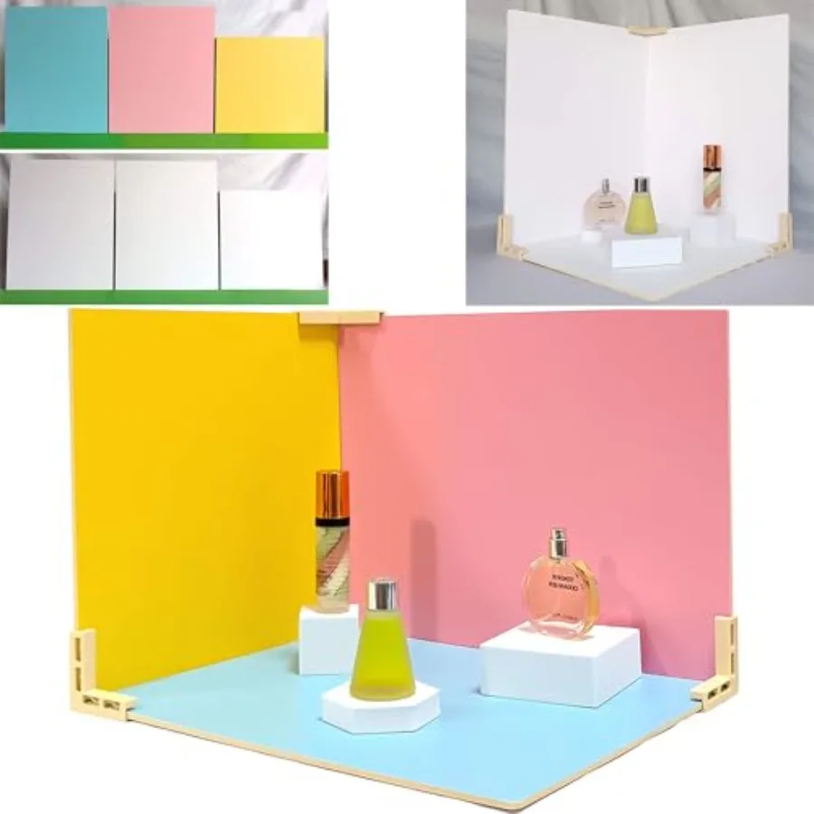 

Product Photography Backdrops BoardsDouble Sided Colors 16.6x12.6inch Photo Backdrop Boards with Carry Bag Small Tabletop Bacgr
