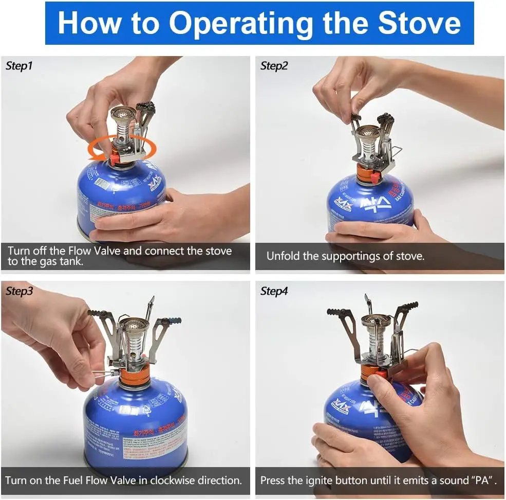 طقم أواني طهي للتخييم مكون من 12 قطعة مع موقد صغير، وعاء خفيف الوزن، وعاء، غلاية وأدوات للمشي لمسافات طويلة، الطبخ في الهواء الطلق #6