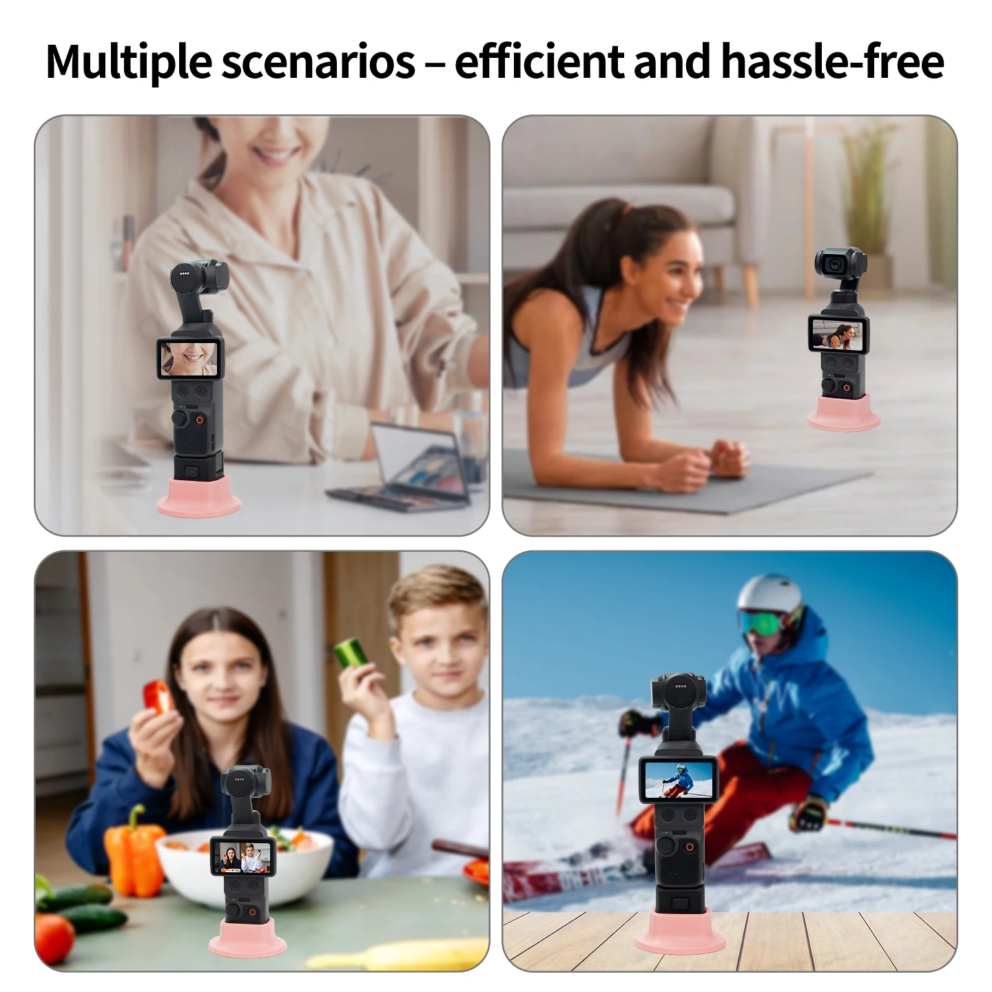 Silikon-Antirutsch-Basis für DJI Pocket 3 4 Desktop-Ständer Unterstützt Unterbrechungsfreies Laden Stabile Platzierung für Vlog Live-Streaming – Detail 16