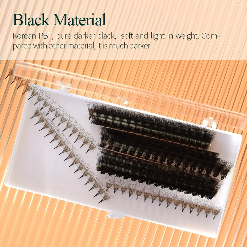 Eyelashes Extensions Supplies Black Color Ultra Speed Fans Hand Made Long Lasting Suitable For New User