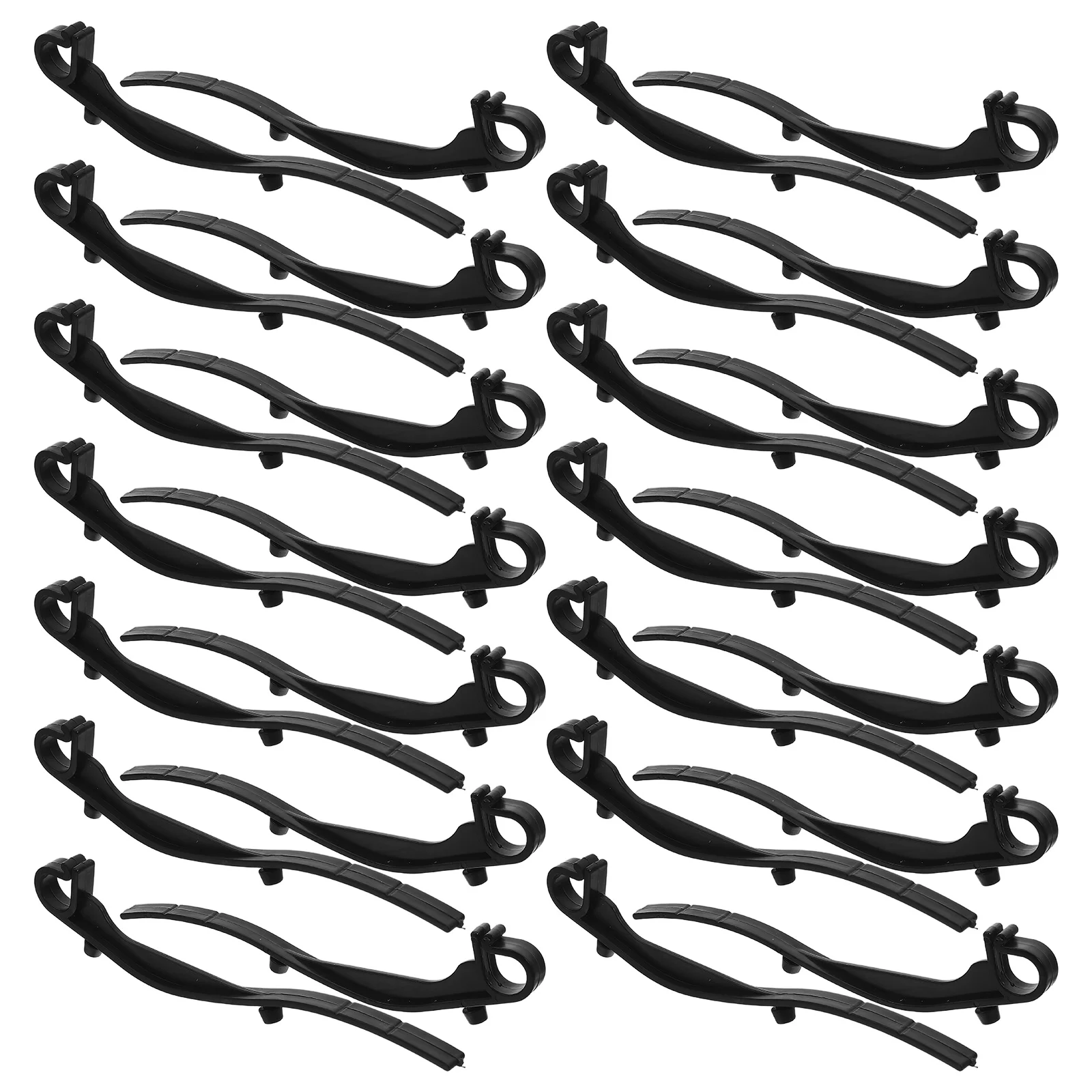 50 Uds Clips de malla Clips protectores de plástico negro a prueba de viento resistentes a la intemperie fijaciones de instalación de canalones universales para desechos de hojas