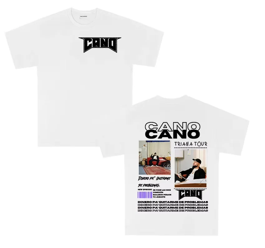 Camiseta del Nuevo Álbum del Rapero Cano Triana Tour 2026, Camiseta de Moda para Hombre con Estampado Vintage, Camiseta Hip Hop Gótica de Manga Corta, Ropa Urbana
