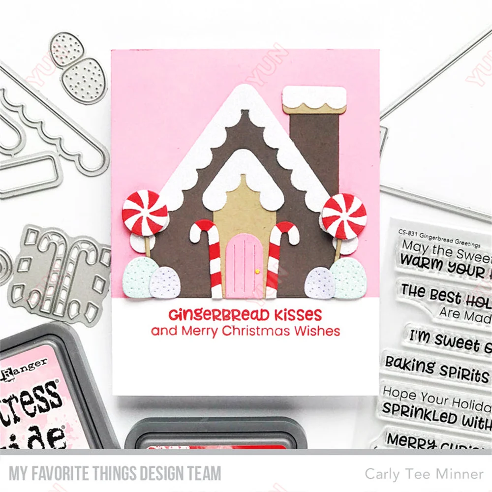 New Gingerbread House Scrapbooking Decorative Stamp Stencils DIY Gift Cards Craft Metal Cutting Dies Handmade Greeting Cards