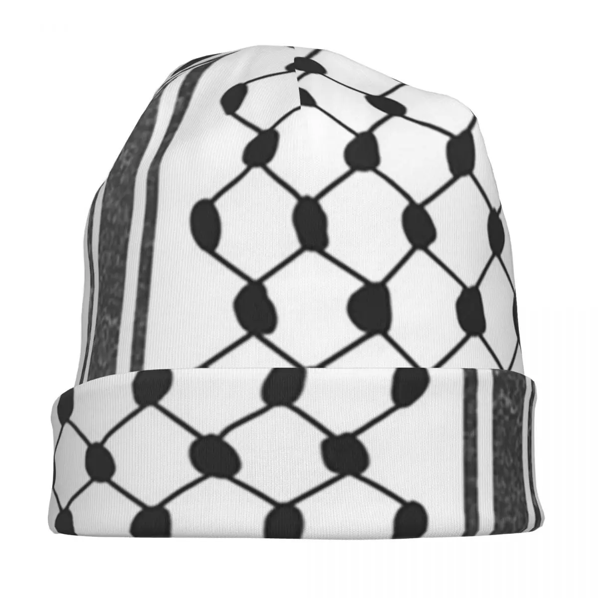 Hattah (Keffiyeh) Warm Knitted Cap Fashion Bonnet Hat Autumn Winter Outdoor Beanies Hats for Unisex Adult