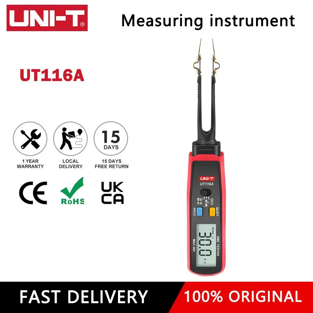 

ABS Miniaturized Automatic Range Digital Clamp Ammeter For Electronic Factories Capacitor Capacitors UT116C 1