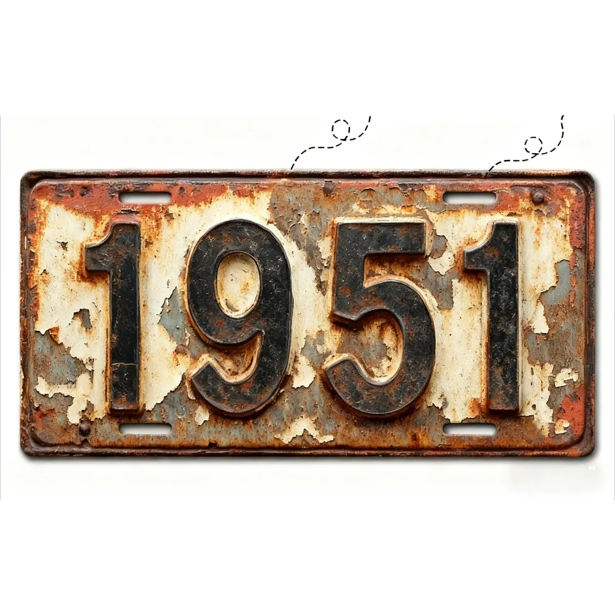 1950-1980 알루미늄 번호판, 광택 처리된 금속 전면 자동차 번호판, 퇴색 방지 및 쉬운 설치, 자동차용, 바, 2D 평면 썸네일 5