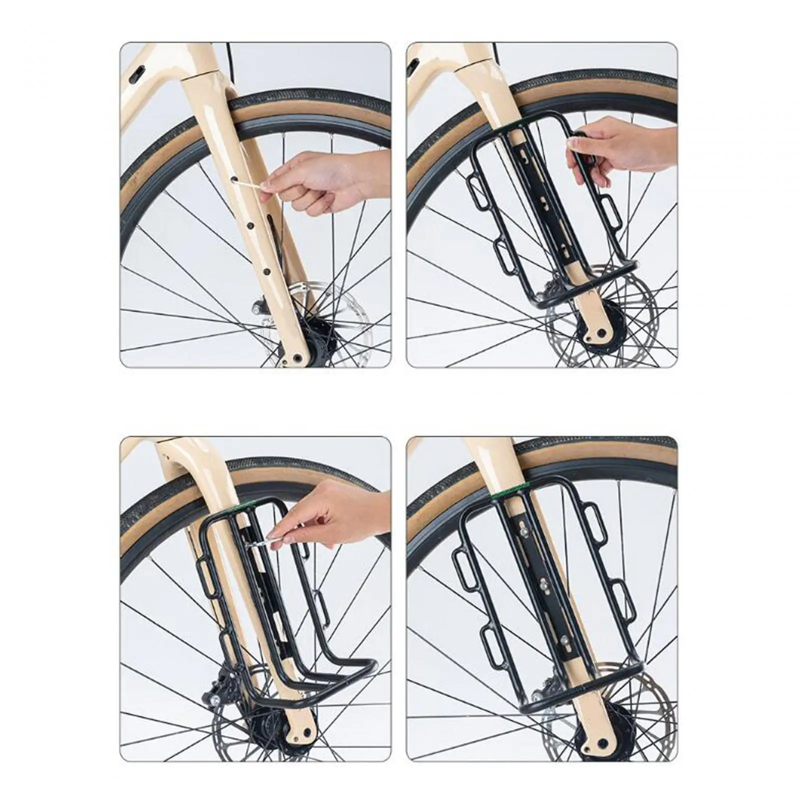 Cargo Pannier Easy to Install Bicycle Fork Mount Bike Front Rack Carrier for Bicycle Accessories Outdoor Mountain Bike Trip