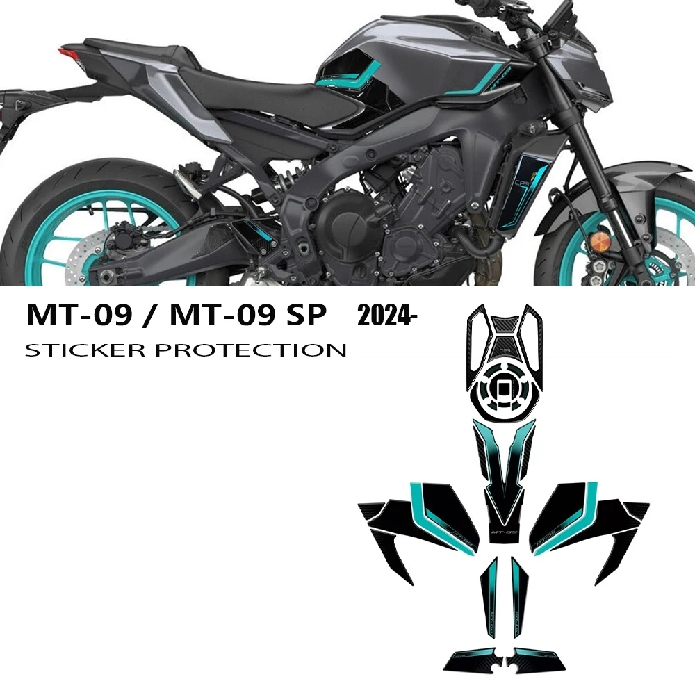 

Для MT-09 MT 09 SP 2024-2025 3D наклейка на бак мотоцикла, комплект аксессуаров для мотоциклов, защита