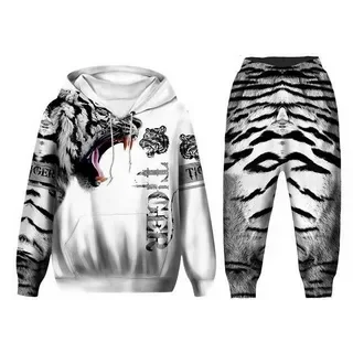 3D Animal Wolf Print Hoodies sets Sweatshirts Pants Sets Casual Men\'s Clothing Oversize Hoody Spring And Autumn Men Tracksuit