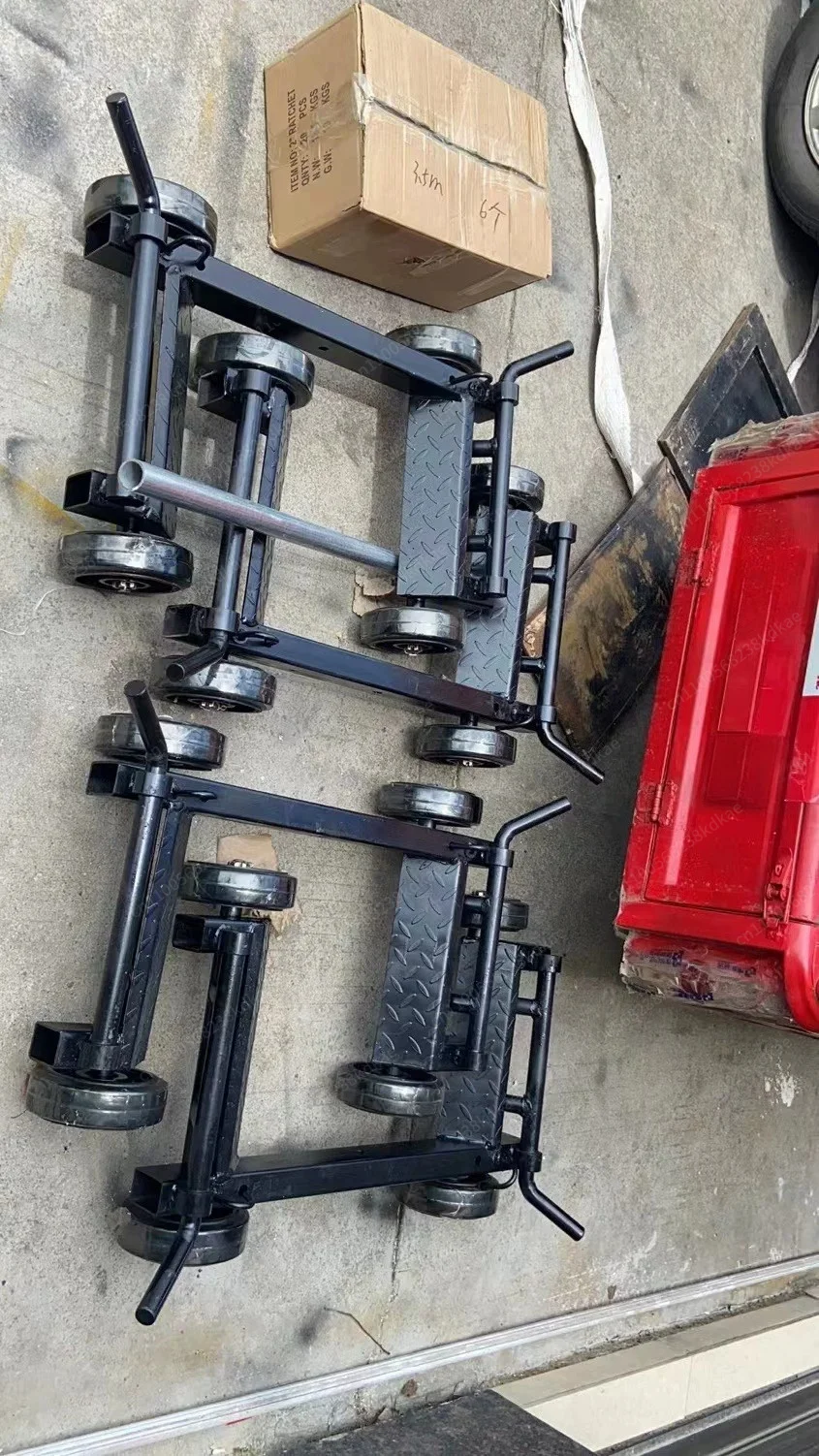 Universal 4‑Wheel Auxiliary Vehicle Mover Dolly, Garage Workshop Moving Accessory