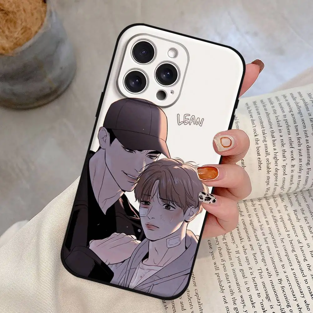 حافظة هاتف Yaoi BJ Anime Alex لهاتف IPhone 17,16,15,14,13,12,11 Plus,Pro,Max,XR,XS,X,7,8 Plus,Mini Black Silicone Soft #5