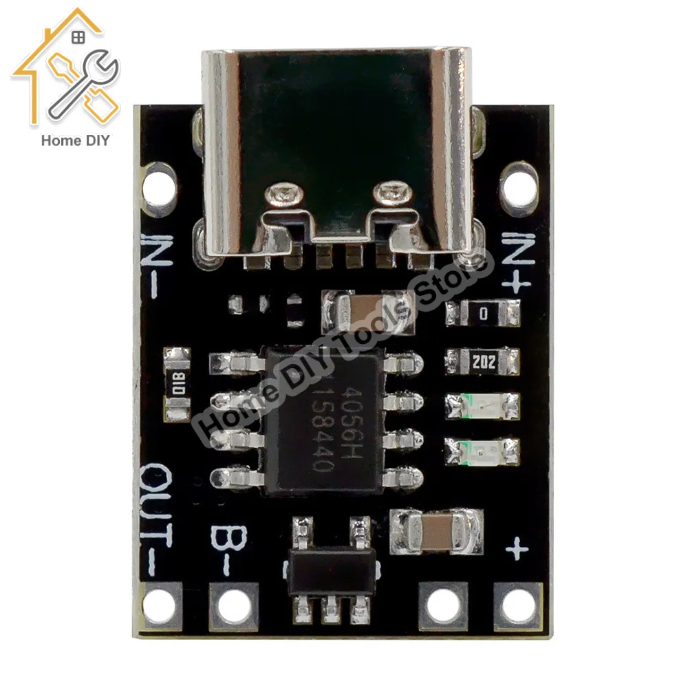 Ultra-Small Lithium Battery Charging Panel 1A Ternary Lithium Battery 3.7V4.2V Charger Module Type-C With Protection Board