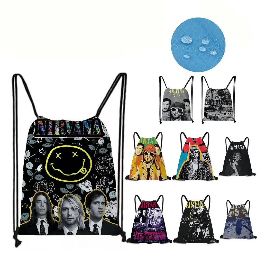 حار N-Nirvana-K-Kurt كوبين الرباط أكياس أحمر الشفاه أدوات الزينة ماكياج المنظم عملة جيب أكياس محفظة مفاتيح سماعة حقيبة التخزين #1