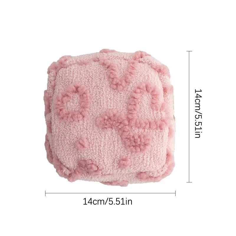 Нечеткая косметичка с милым сердечком - милый дорожный косметический органайзер - мини-кошелек для монет для подростков и девочек