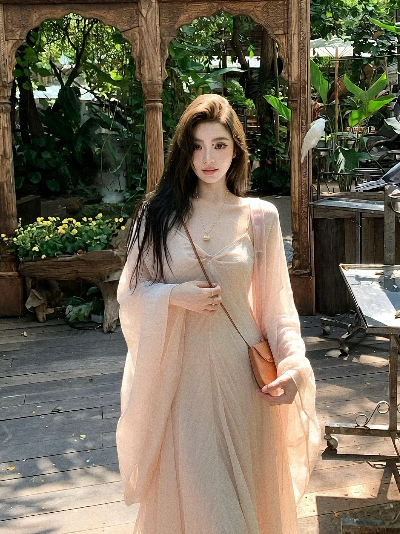 

Новинка! Комплект Moxi Flower Moon Night: Элегантный летний женский кардиган-жакет без рукавов и платье в китайском стиле с эффектом мерцания.