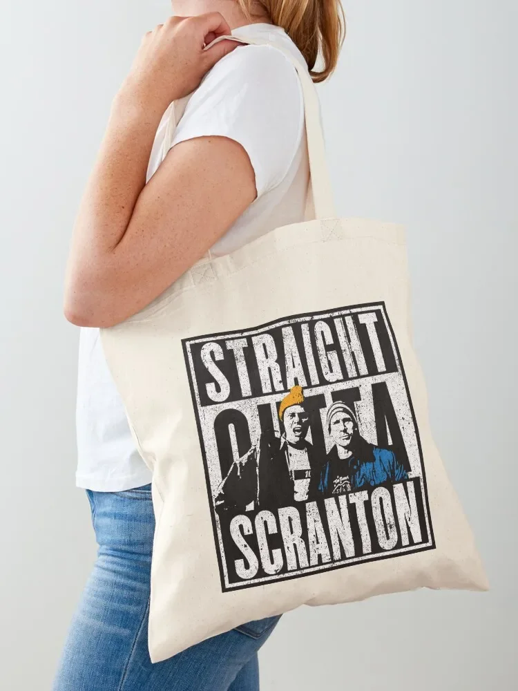 Straight Outta Scranton (Variant) - Lazy Scranton Tote Bag handbag university shopper bag