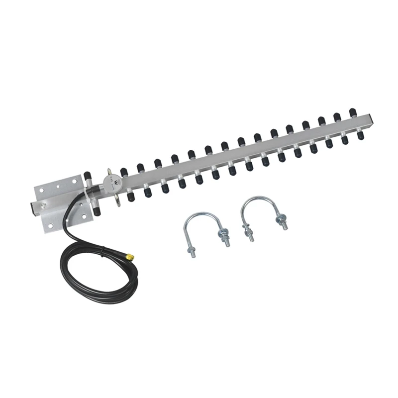 XTECH High Gain 25Dbi 2.4G Outdoor For Yagi Antenna With RP-SMA Connector Directional Booster Amplifier Modem Cable