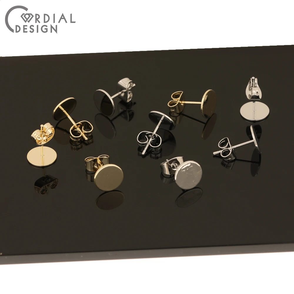 إكسسوارات مجوهرات 8 مللي متر ، 100 قطعة ، صناعة يدوية ، قرط ، طلاء ذهبي أصلي ، جزء DIY ، نتائج ومكونات المجوهرات #2