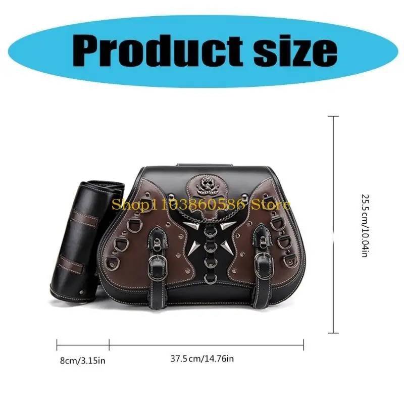 242A حقيبة جانبية للدراجات النارية الكبيرة بأسلوب الشرير الرجعية للتخصيص المميز #6