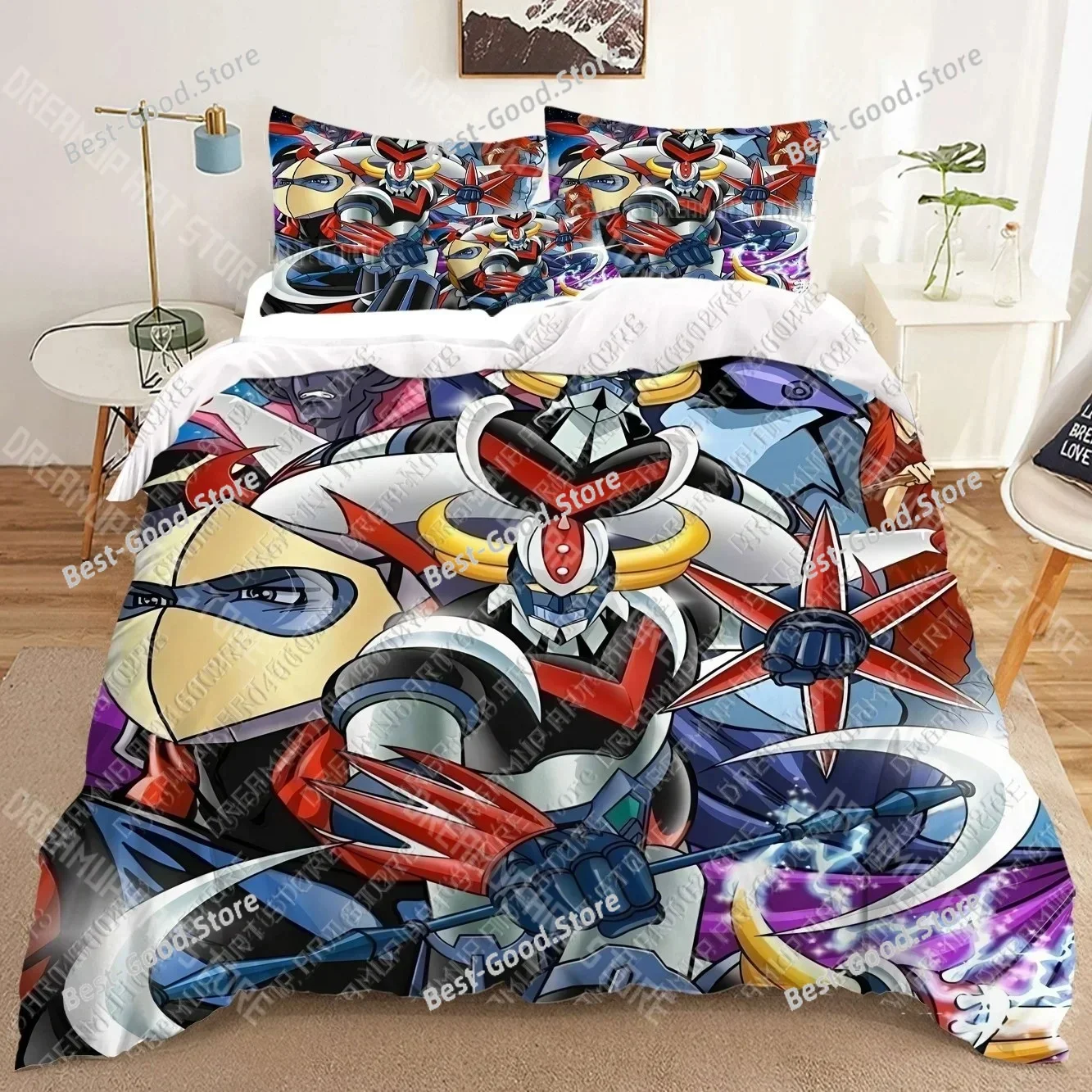 UFO ROBO GRENDIZER GOLDORAK 3D Bedding Sets print duvet cover Adults_ children bed comforter birthday gift dropshipping