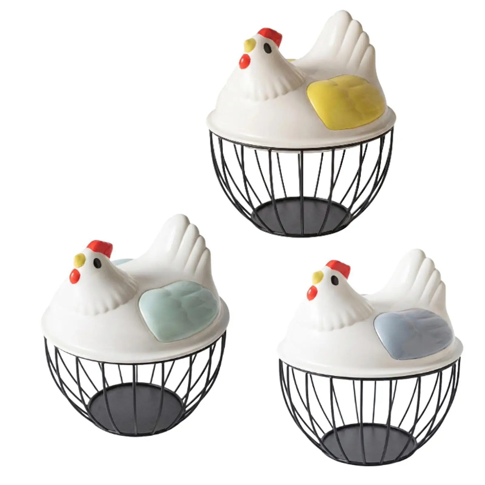 Egg Storage Basket Egg Holder Gathering Fresh Eggs Rustic Organizer Case Chicken Eggs Basket for Countertop