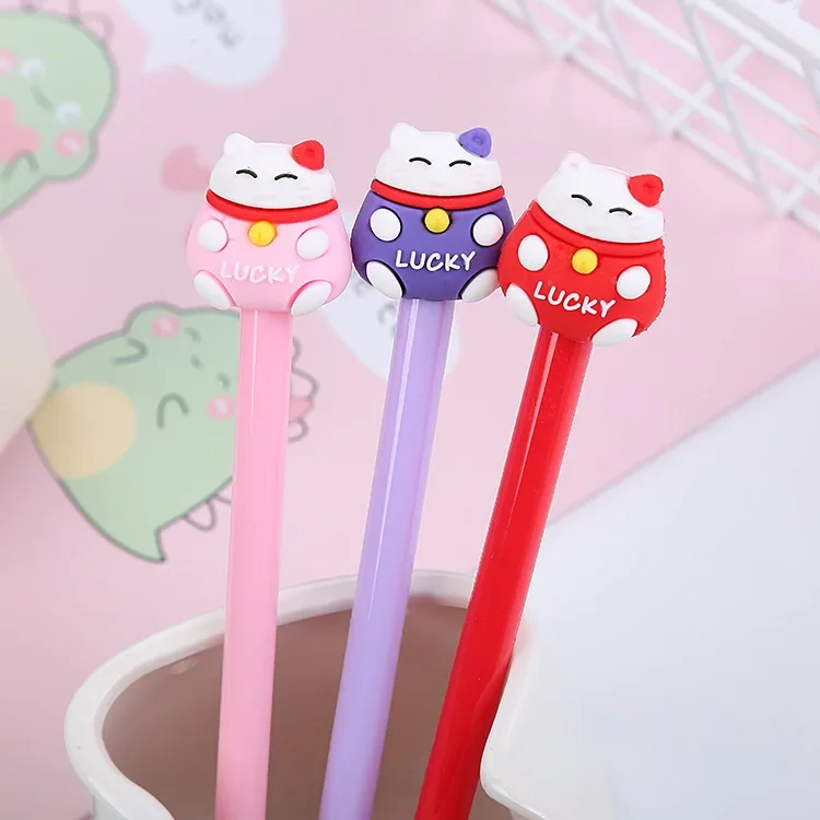 

50PCS Creative Stationery Student Exam Pen Cat Cartoon Pen Signature Pen