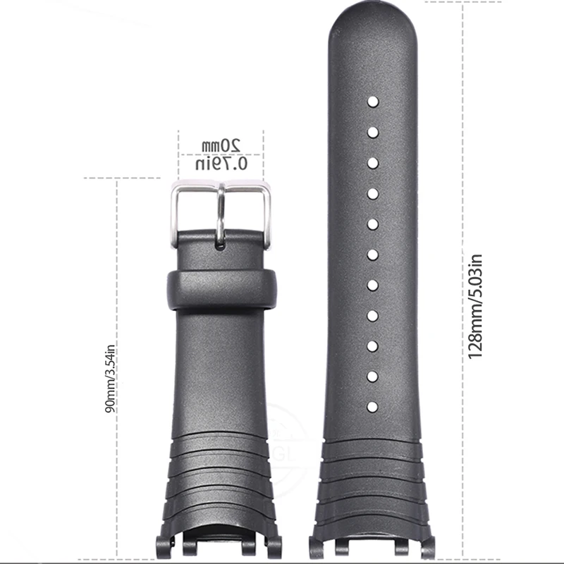 Cinturino in gomma adatto per Suunto Vector cinturino da uomo sport all\'aria aperta cinturino impermeabile fibbia strumento vite