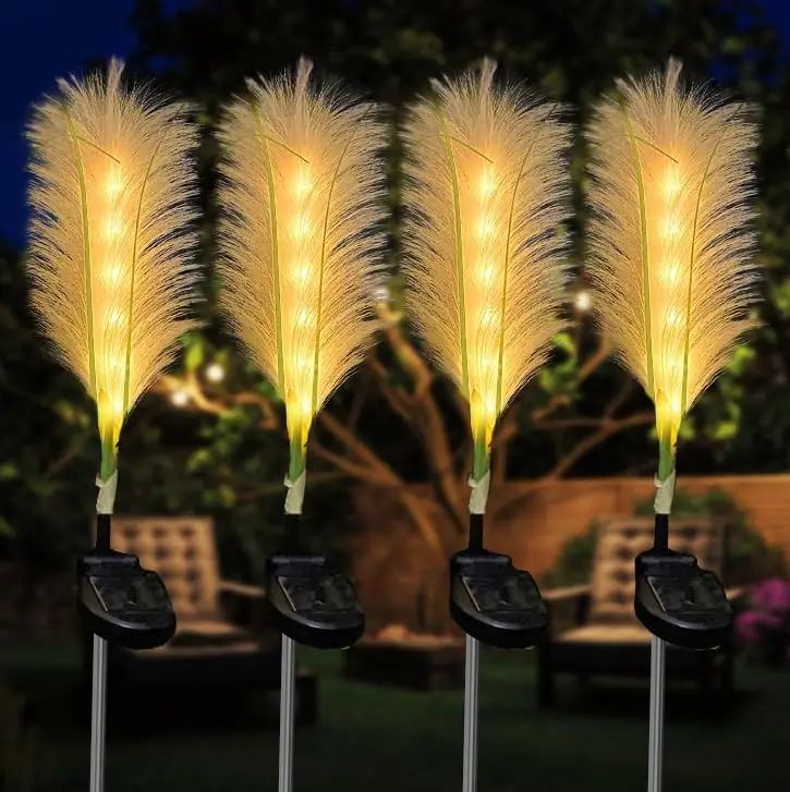 

1Pc/2Pcs Solar Garden Lights Decorative Swaying Reed Lights for Pathway Yard Walkway Patio Decoration- for Garden, Patio, Yard