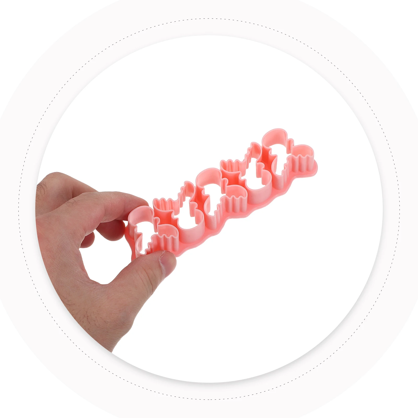 6Pcs Christmas Cookie Cutters Mini Plastic Multi Shapes Angel Bell Reindeer Snowball Leaf Hat Molds Xmas Party Baking view 2