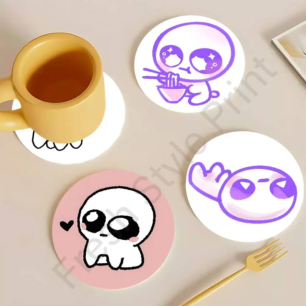 

TBH Autism Creature Yippee Wooden Coasters 10cm Round Cosplay Fans Collect Friends Gifts