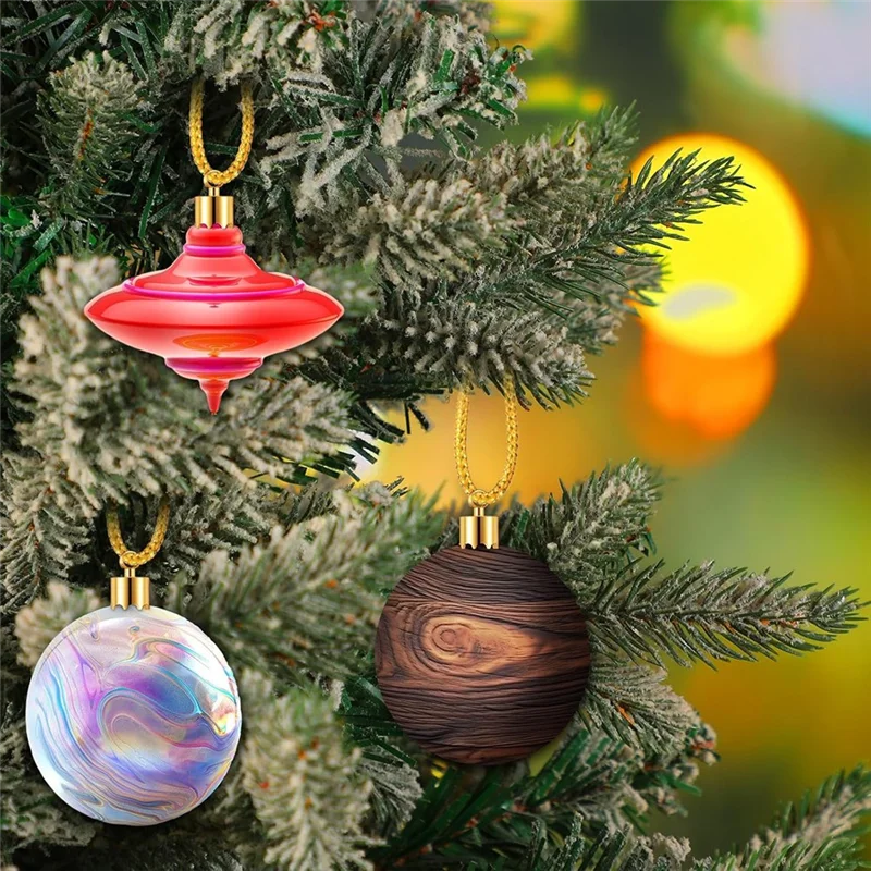 【RECOMENDAR】Christmas Tree Ornament Making Kit 12 Set Wood Turning Tool Hanging Decorations For Xmas Tree view 2
