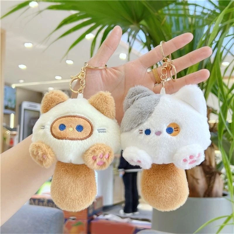 Клавицы-для-мужчин-Женщины-кошки-плюшевые-фаршированные-животные-Кейринг-подвесной-кошки-для-ключей