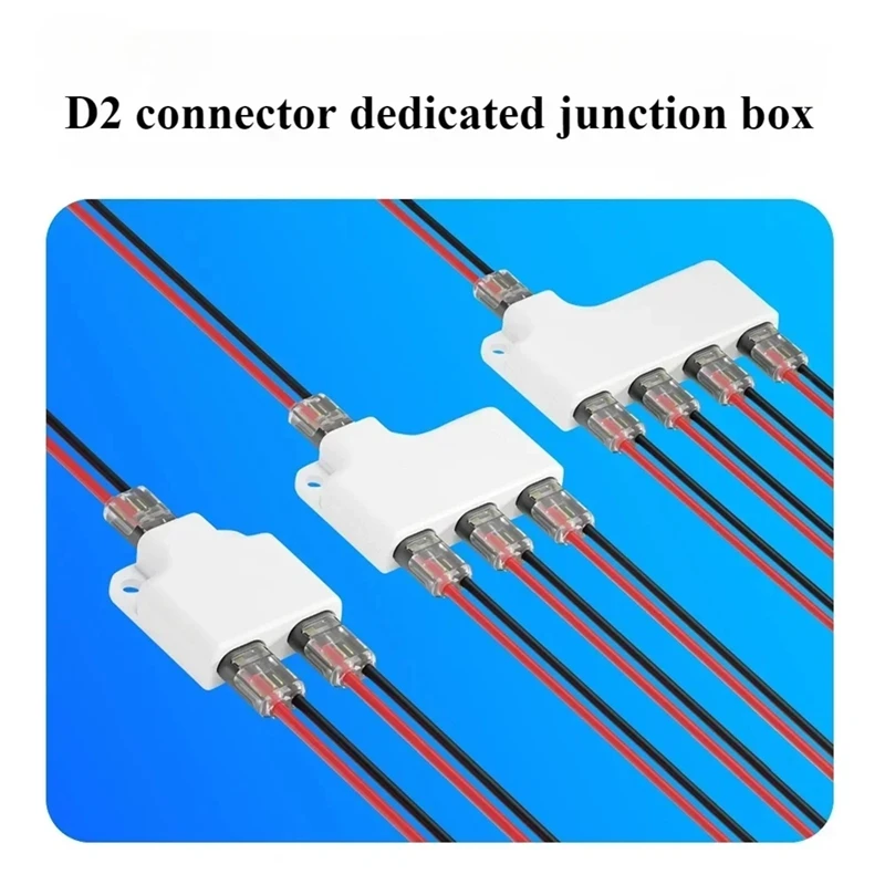 ◉Wire Splitter Connector 18-22AWG Quick Splice Crimp Terminals LED Connectors 2P Electrical Cable Junction Box 1 Point 4