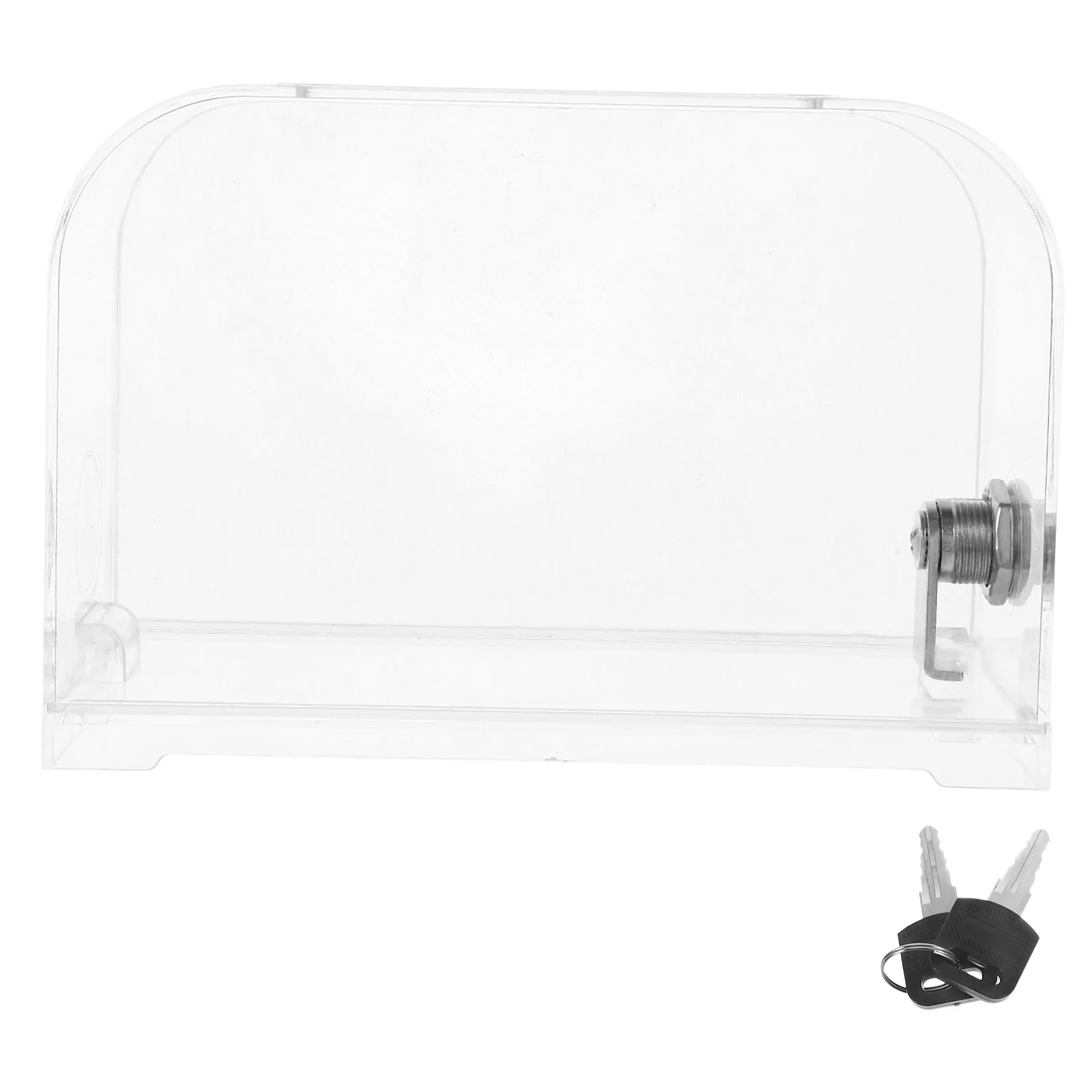 

2 Pcs Mailbox with Lock Business Card Please Safe Tip Jars Acrylic Donation Boxes for Charity