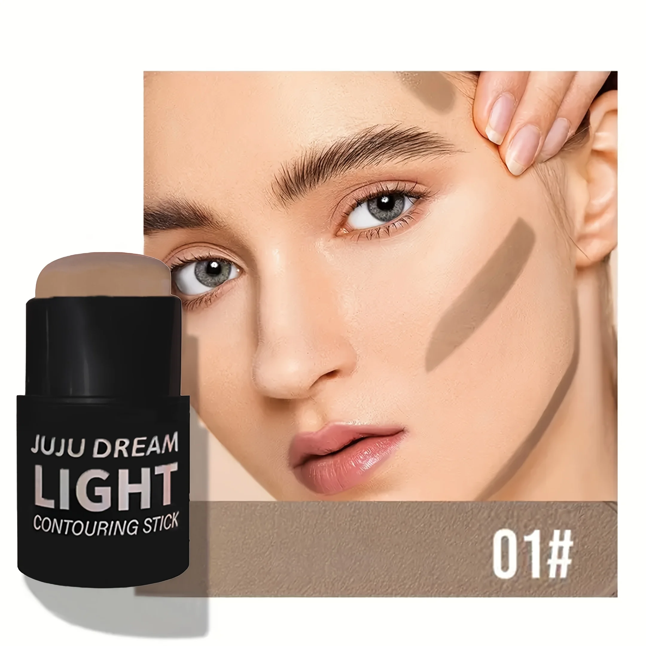 Długotrwały kredka do konturowania: matowy bronzer, kredka do rzeźbienia nosa i stały krem ​​do konturowania twarzy - konstrukcja przyjazna w podróży