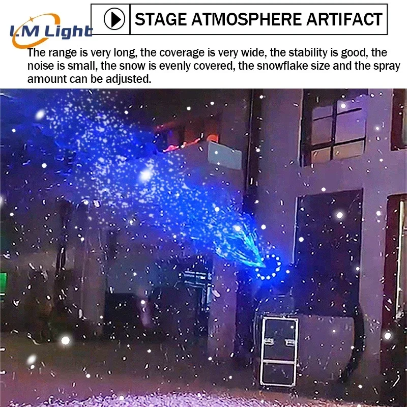 LM New Style 4000W LED Snow Machine Artificial Snow Spraying Machine For Christmas Festival Party Events Stage Special Effects
