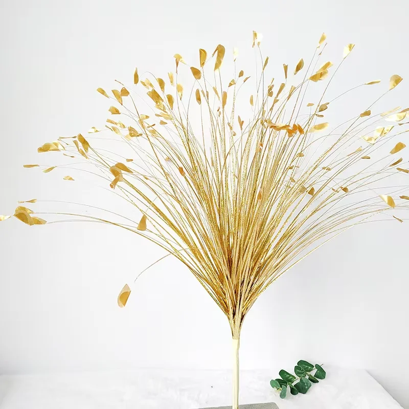 1 Stück 200 Köpfe Pfauengras Künstliche Pflanzen Pampasgras Schilfblumen-Arrangement Heim Schlafzimmer Hochzeitsdekorationen Kunstblumen – Detail 5