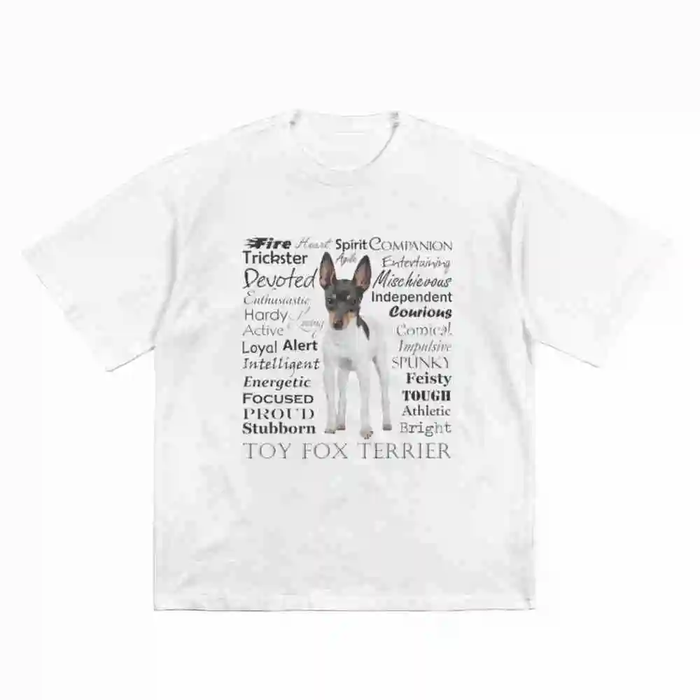 Toy Fox Terrier Traits Short Sleeve Tee 100% Cotton T-Shirt