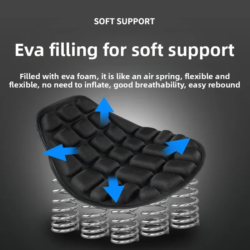 

Motorcycle Electric Vehicle Cushion Cover Black Sponge Soft, Comfortable and Breathable Modified Accessories