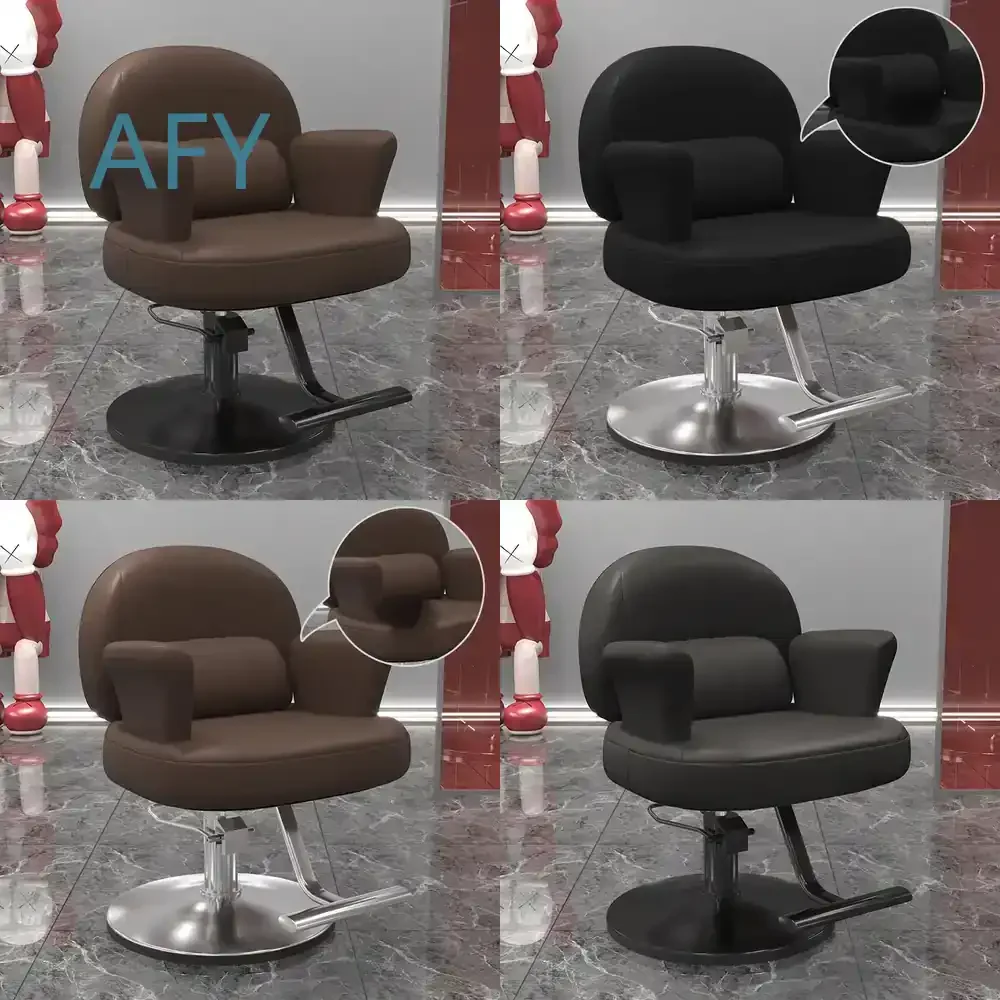 for Salon Barber Chair Light Luxury High End Hairdressing Chair Durable Synthetic Leather Lift Rotation Styling Chair for