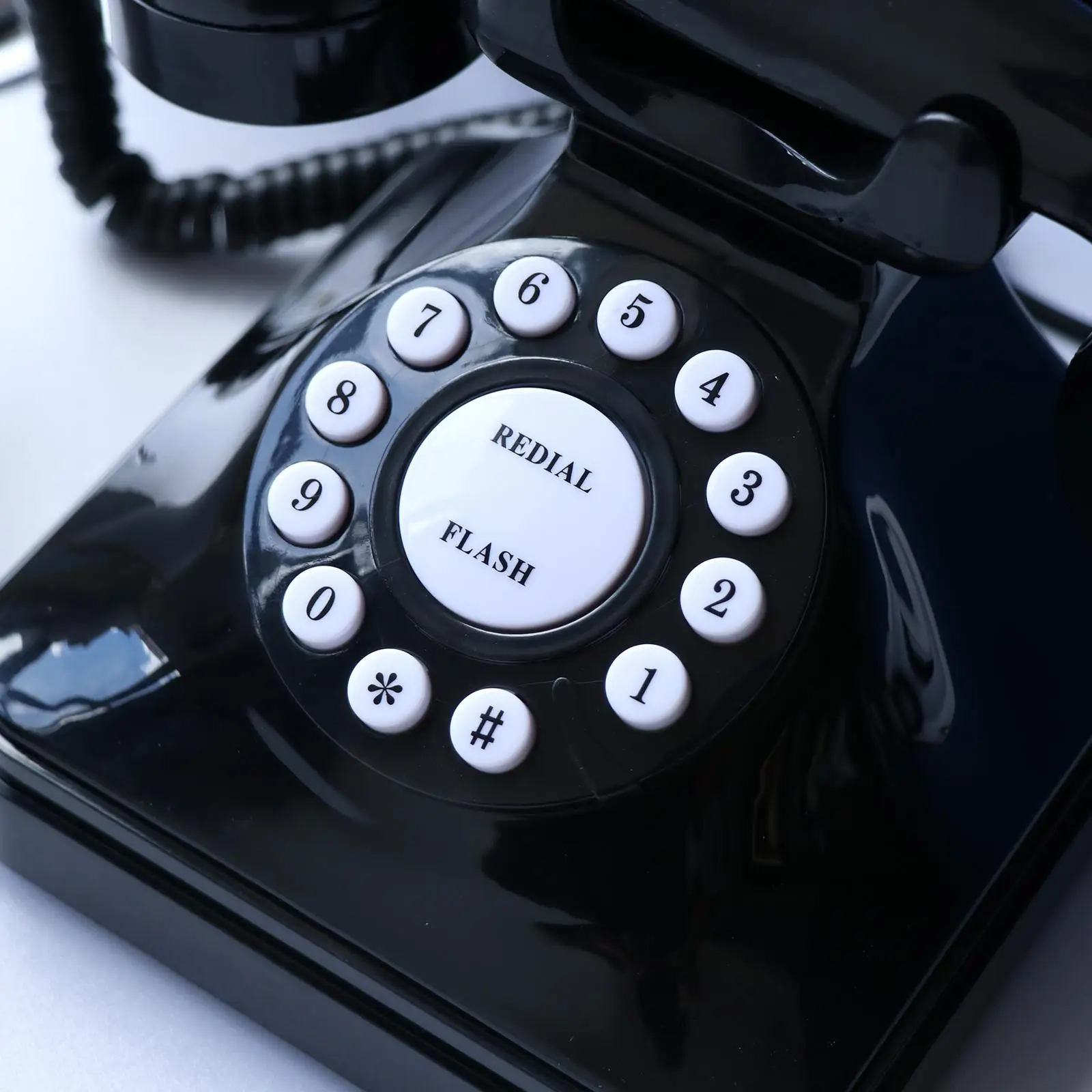 Teleph com fio de mesa clássico multifuncional com tecnologia de botão